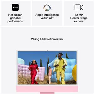 APPLE MH0A4TU/A iMac M6 10C CPU 10C GPU 16 GB 256 GB SSD 24" - PEMBE