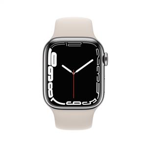 Apple Watch Series 7 GPS + Cellular,41mm Silver Stainless Steel Case Starlight