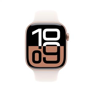 Apple Watch Series 10 GPS 42mm Rose Gold Aluminium Case with Light Blush Sport Band - M/L