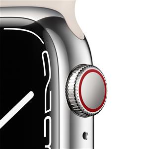 Apple Watch Series 7 GPS + Cellular,41mm Silver Stainless Steel Case Starlight