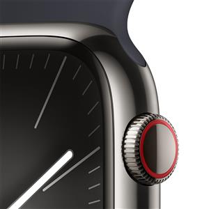 Apple Watch Series 9 GPS + Cellular 45mm Akıllı Saa Graphite Stainless Midnight Band - M/L
