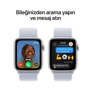 Apple Watch SE 2 GPS 40mm Silver Aluminium Case with Blue Cloud Sport Loop 2024