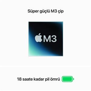 MacBook Air MC9E4TU/A M3 16Gb-256Gb Ssd-Liquid Retina-15.3inc-Silver
