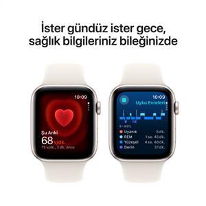 Apple Watch SE 2 GPS 40mm Starlight Aluminium Case with Starlight Sport Band - M/L 2024
