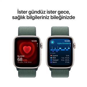 Apple Watch SE 2 GPS 44 mm Starlight Aluminium Case with Lake Green Sport Loop 2024