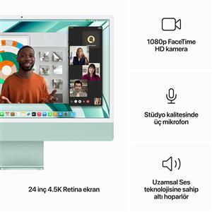 APPLE MQRN3TU/A iMac M3 8C CPU 10C GPU 8 GB 256 GB SSD 24" - YEŞİL