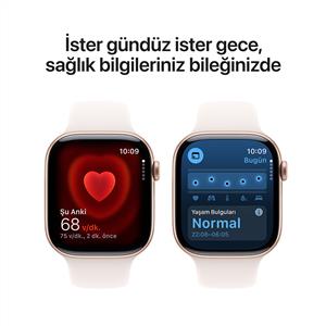 Apple Watch Series 10 GPS 46mm Rose Gold Aluminium Case with Light Blush Sport Band - M/L