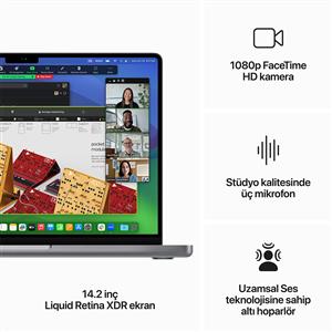 MacBook Pro MTL83TU/A M3 8Gb-1Tb Ssd-Liquid Retina-14inc-Uzay Grisi