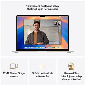 MacBook Air MW1K3TU/A M4 16Gb-512Gb Ssd-Liquid Retina-15.3inc-Yıldız Işığı
