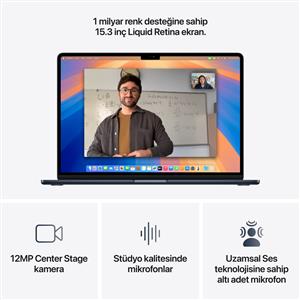 MacBook Air MC6L4TU/A M4 24Gb-512Gb Ssd-Liquid Retina-15.3inc-Gece Yarısı