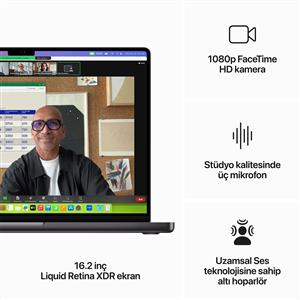 MacBook Pro MRW33TU/A M3 Max 36Gb-1Tb Ssd-Liquid Retina-16inc-Uzay Siyahı