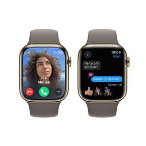 Apple Watch Series 9 GPS + Cellular 45mm Gold Stainless Steel Clay Band - S/M