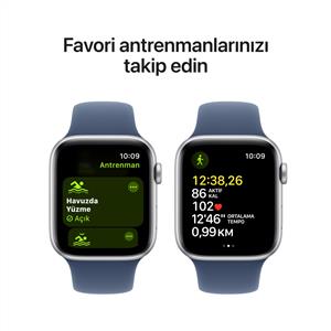 Apple Watch SE 2 GPS 40mm Silver Aluminium Case with Denim Sport Band - M/L 2024