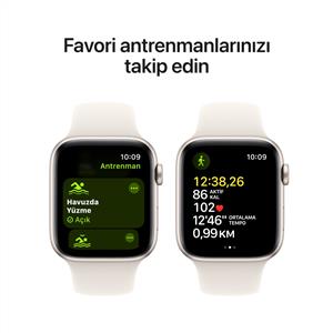 Apple Watch SE 2 GPS 40mm Starlight Aluminium Case with Starlight Sport Band - M/L 2024