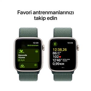 Apple Watch SE 2 GPS 44 mm Starlight Aluminium Case with Lake Green Sport Loop 2024