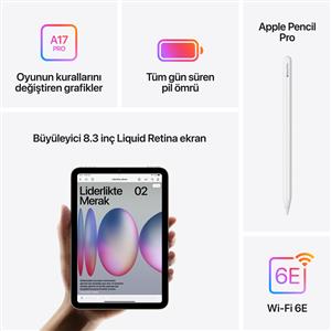 Ipad Mini 256GB WIFI 8.3''Liquid Retina Ekran iPadOS Tablet Purple