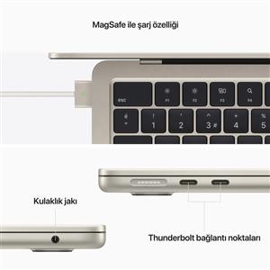 MacBook Air MC7W4TU/A M2 16Gb-256Gb Ssd-Liquid Retina-13.6inc-Yıldız Işığı