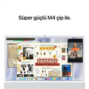 APPLE MCR24TU/A iMac M4 10C CPU 10C GPU 24 GB 512 GB SSD 24" - GÜMÜŞ