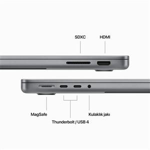 MacBook Pro MTL83TU/A M3 8Gb-1Tb Ssd-Liquid Retina-14inc-Uzay Grisi