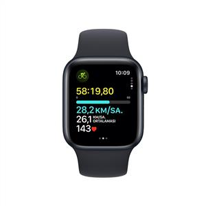 Apple Watch SE GPS + Cellular 40mm Gece Yarısı Alüminyum Kasa Gece Yarısı Spor Kordon - SM