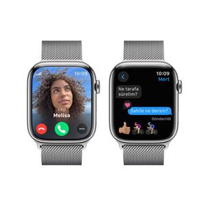 Apple Watch Series 9 GPS + Cellular 45mm Silver Stainless Silver Milanese Loop