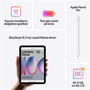 Ipad Mini 512GB WIFI+ Cellular 8.3''Liquid Retina Ekran iPadOS Tablet Purple