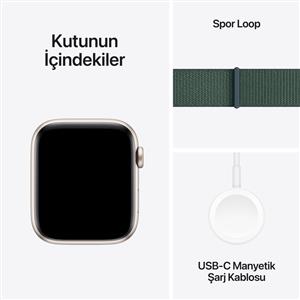 Apple Watch SE 2 GPS 44 mm Starlight Aluminium Case with Lake Green Sport Loop 2024