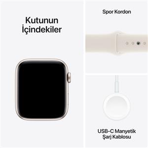Apple Watch SE 2 GPS 44mm Starlight Aluminium Case with Starlight Sport Band - S/M 2024