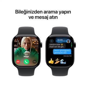 Apple Watch Series 10 GPS 42mm Jet Black Aluminium Case with Black Sport Band- M/L