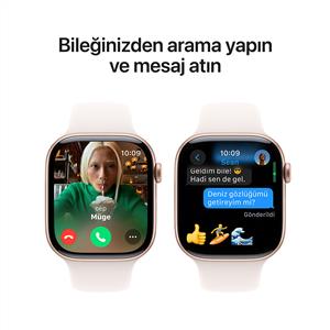 Apple Watch Series 10 GPS 46mm Rose Gold Aluminium Case with Light Blush Sport Band - M/L