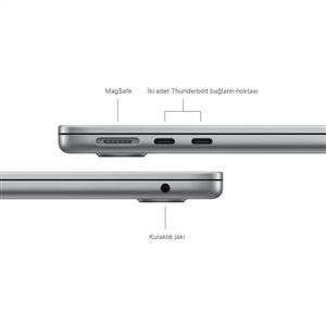 MacBook Air MC8G4TU/A M3 16Gb-256Gb Ssd-Liquid Retina-13.6inc-Space Grey