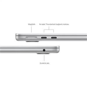 MacBook Air MC9E4TU/A M3 16Gb-256Gb Ssd-Liquid Retina-15.3inc-Silver
