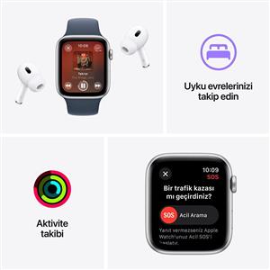 Apple Watch SE GPS + Cellular 40mm Gece Yarısı Alüminyum Kasa Gece Yarısı Spor Kordon M/L