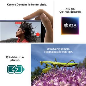 iPhone 16 128 GB Akıllı Telefon Siyah