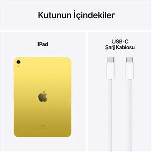 iPad 10.Nesil 64GB Wi-Fi+Cellular 10.9''Liquid Retina Ekran iPadOS Tablet Sarı