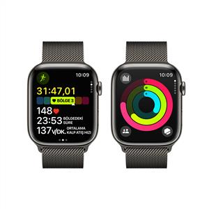 Apple Watch Series 9 GPS + Cellular 45mm Akıllı Saat Stainles Graphite Milanes Loop