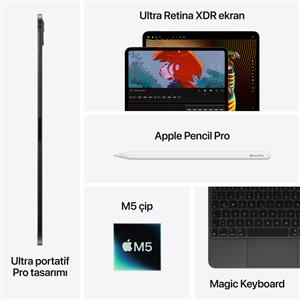 iPad Pro M5 512GB WIFI 13''Ultra Retina XDR Ekran iPadOS Tablet Gümüş