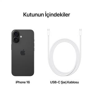 iPhone 16 128 GB Akıllı Telefon Siyah