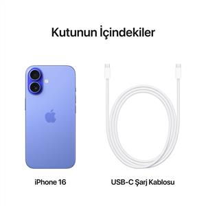 iPhone 16 128 GB Akıllı Telefon Laciverttaş