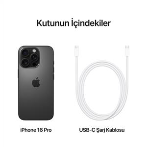 iPhone 16 Pro 512 GB Akıllı Telefon Siyah Titanium