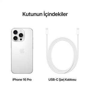 iPhone 16 Pro 1TB Akıllı Telefon Beyaz Titanium