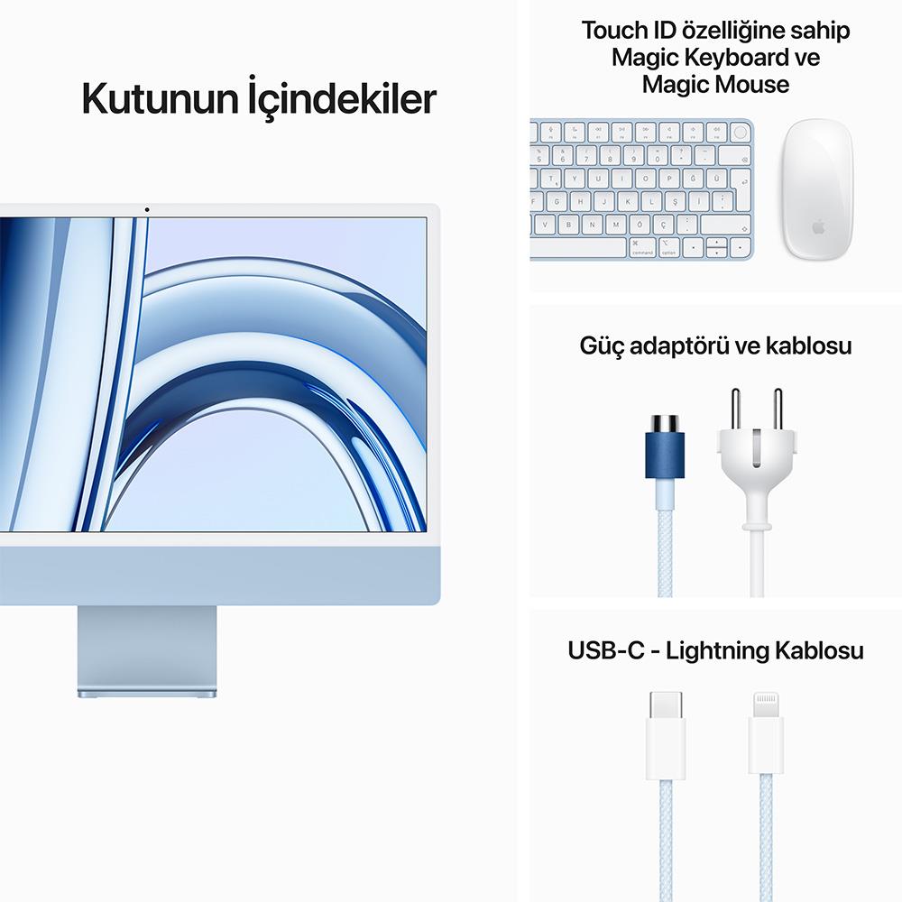 APPLE MQRQ3TU/A iMac M3 8C CPU 10C GPU 8 GB 256 GB SSD 24