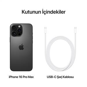 iPhone 16 Pro Max 1TB Akıllı Telefon Siyah Titanium