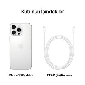 iPhone 16 Pro Max 512 GB Akıllı Telefon Beyaz Titanium