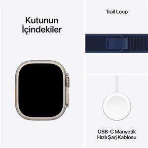 Apple Watch Ultra 2 GPS + Cellular 49mm Natural Titanium Case Blue Trail Loop - S/M 2024