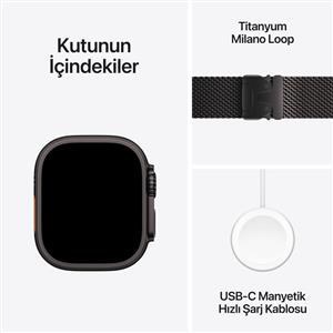 Apple Watch Ultra 2GPS Cellular49mm Black Titanium Case Black Titanium Milanese Loop-L(24)