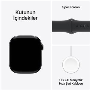 Apple Watch Series 10 GPS 46mm Jet Black Aluminium Case with Black Sport Band -S/M