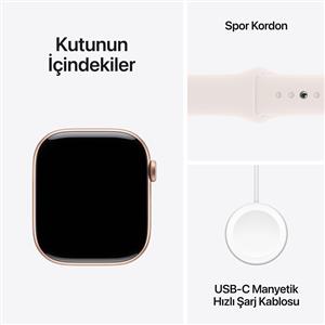 Apple Watch Series 10 GPS 46mm Rose Gold Aluminium Case with Light Blush Sport Band - S/M
