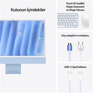 APPLE MWV13TU/A iMac M4 10C CPU 10C GPU 16 GB 256 GB SSD 24" - MAVİ