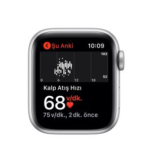 Apple Watch Nike Series 5 GPS, 40mm Silver Aluminium Case with Pure Platinum/Bla
